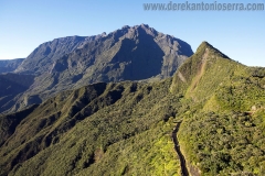 Helicopter flightmountain road